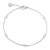 Bezel Bracelet Finished in Pure Platinum